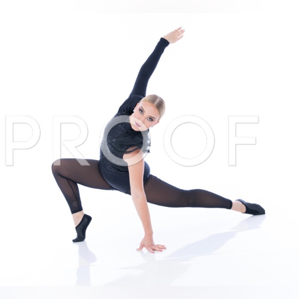 DANCE COSTUME black, asymmetrical